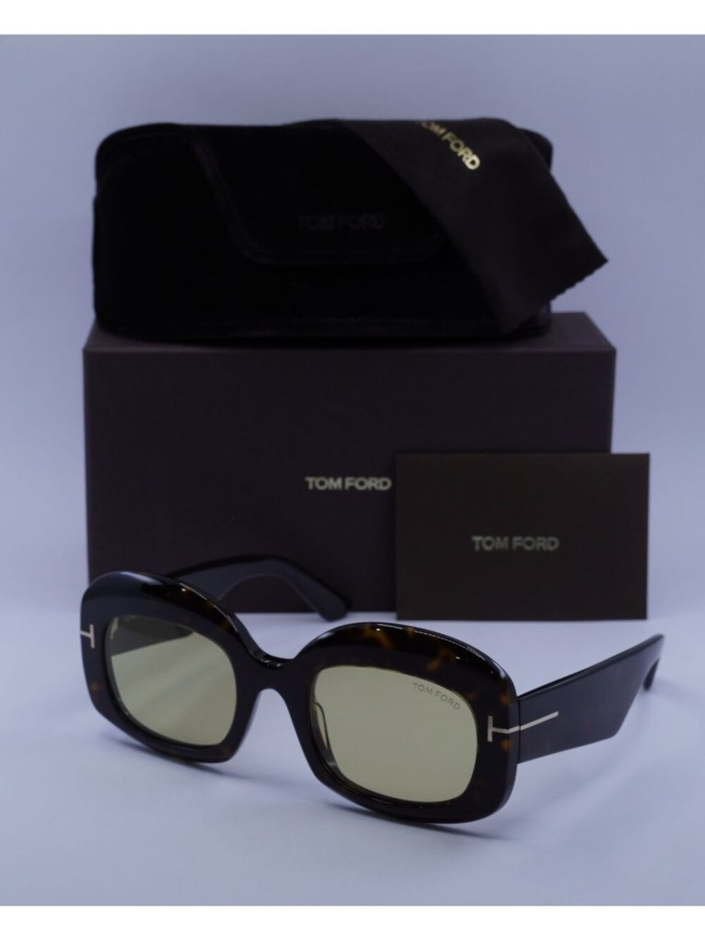 Tom Ford FT1219 52E Carmen Square Sunglasses - Dark Havana\Brown